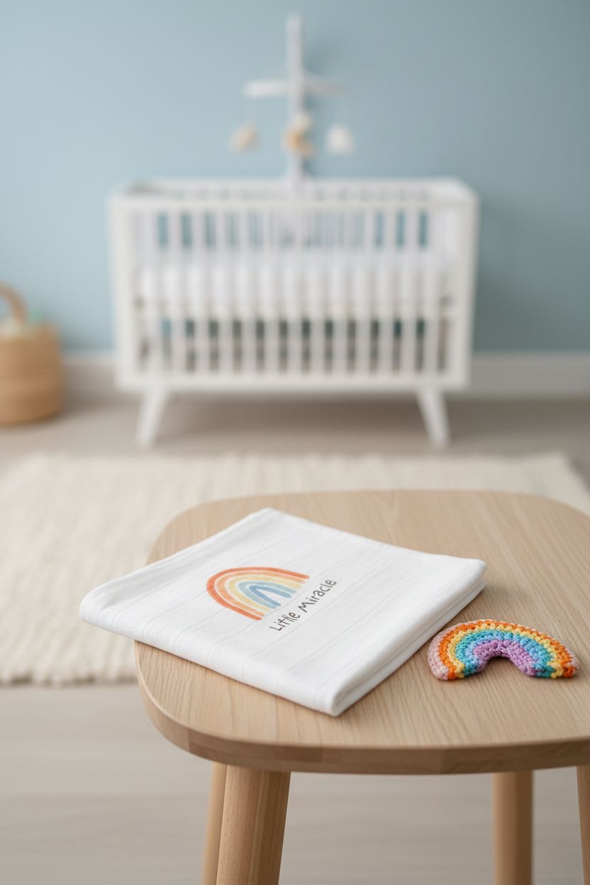 'Little Miracle' 100% Pure Cotton Muslin - 70cm x 70cm Muslin Little Mouse Baby Clothing & Gifts