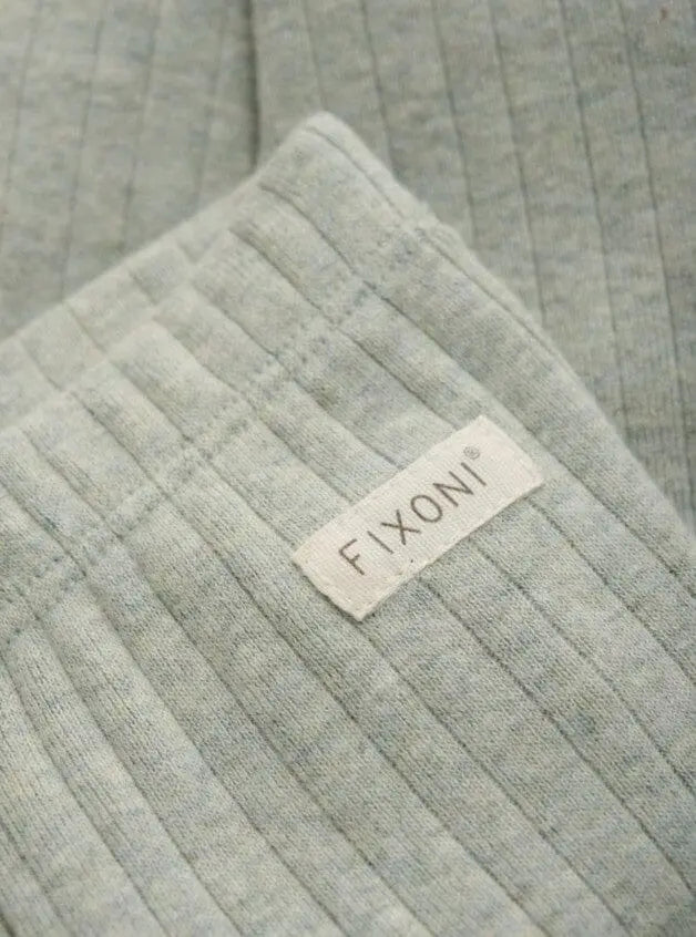Ribbed Sage Green Trousers Trousers / Leggings Fixoni