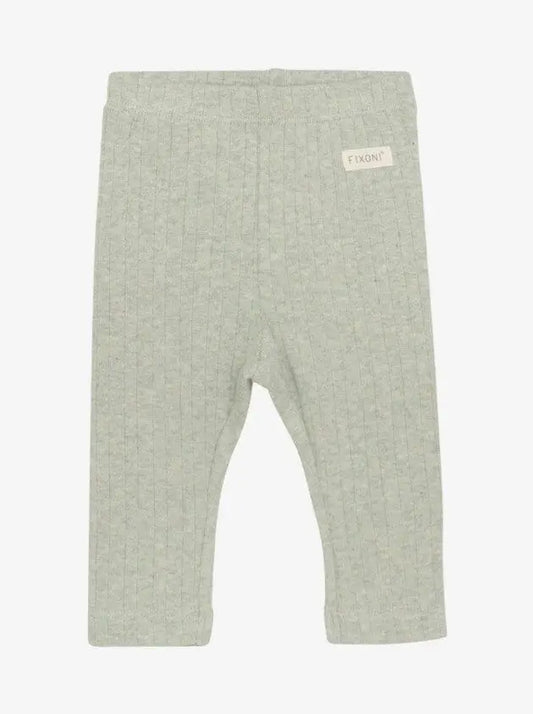Ribbed Sage Green Trousers Trousers / Leggings Fixoni