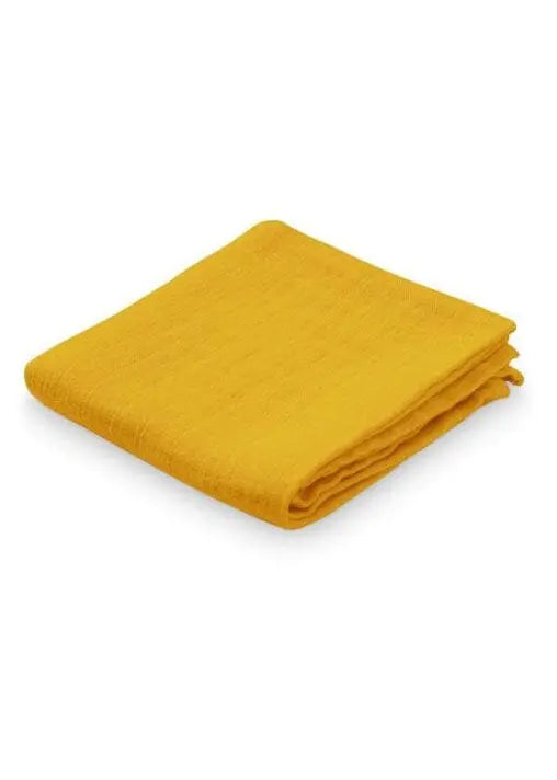 100% Pure Cotton Muslin - 70cm x 70cm - Mustard Muslin Muslinz