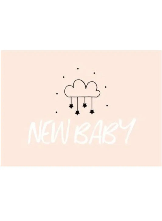 Cards & Message Cards & Gift Wrap Little Mouse Baby Clothing & Gifts New Baby Star Cloud Pink
