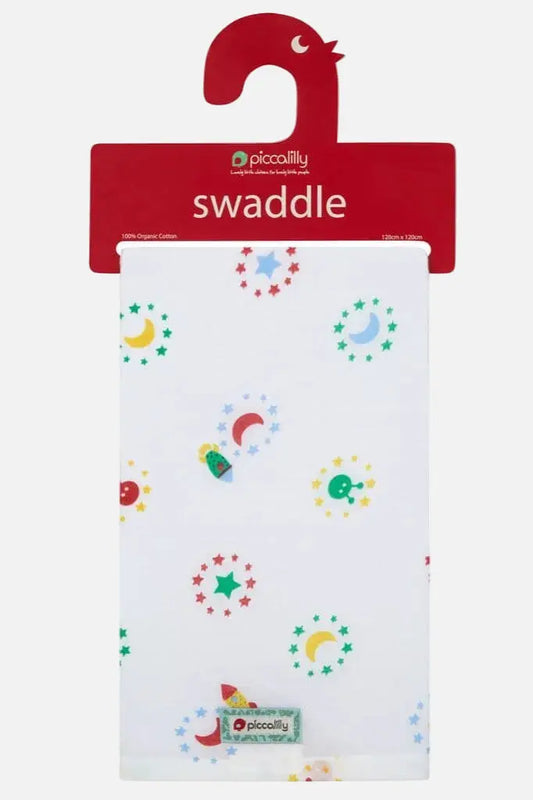 Piccalilly Muslin Swaddle - Space Swaddle Blanket Piccalilly