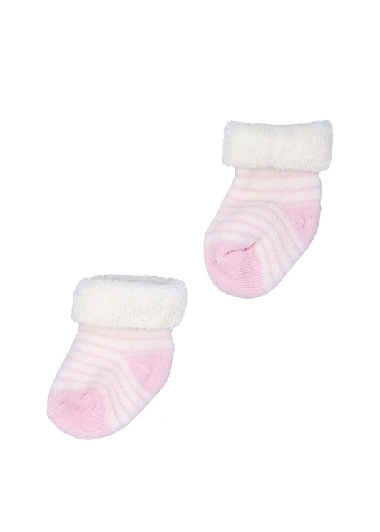 White With Pink Stripe Stay on Towelling Premature Baby Socks Socks Little Mouse Baby Clothing & Gifts