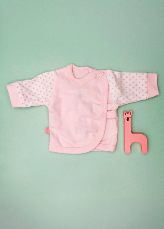 Early Baby Wraparound Top, Pink Top / T-shirt EEVI