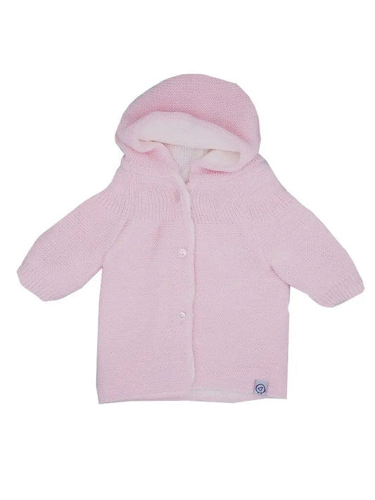 Pink Knitted Baby Jacket Cardigan / Jacket La Manufacture de Layette
