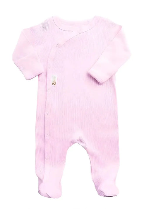 Pink Ribbed Sleepsuit Sleepsuit / Babygrow Soft Touch