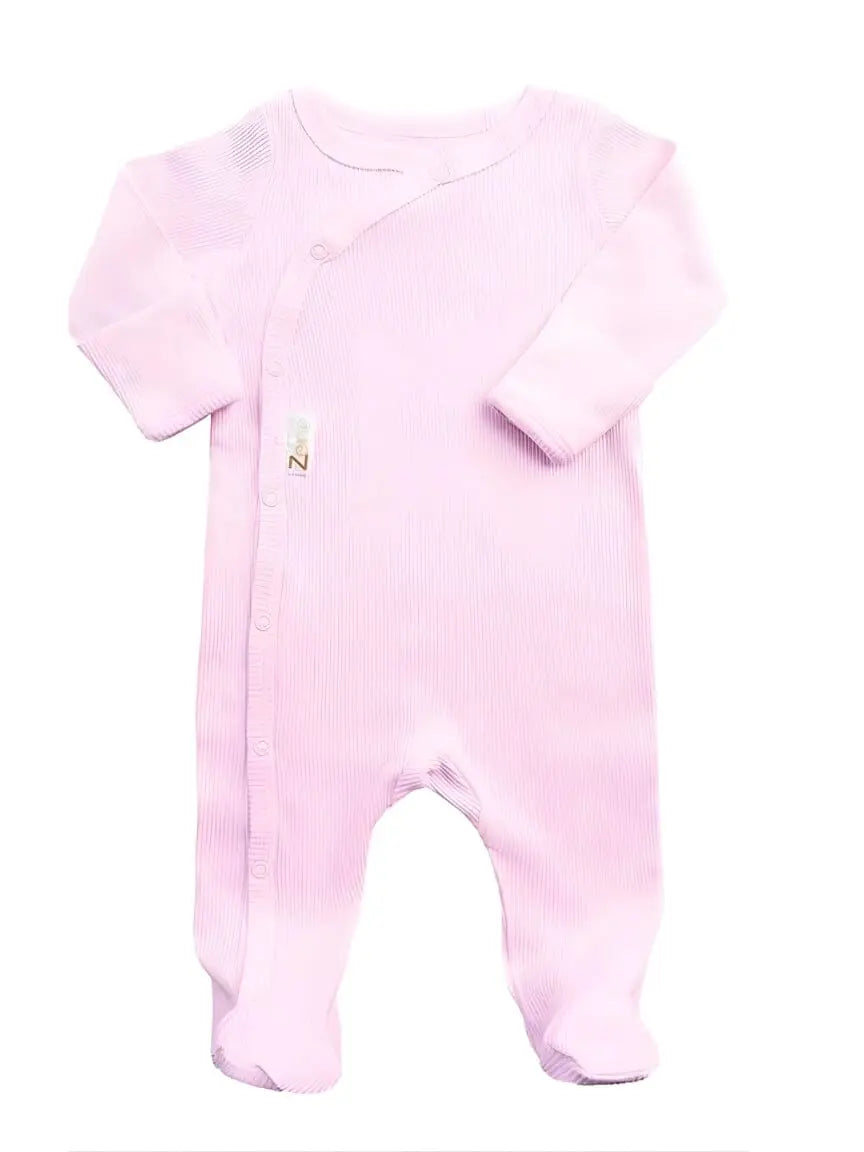 Pink Ribbed Sleepsuit Sleepsuit / Babygrow Soft Touch