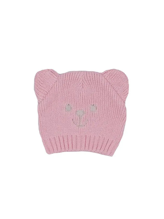 Pink Knitted Teddy Hat Hat Tiny Baby