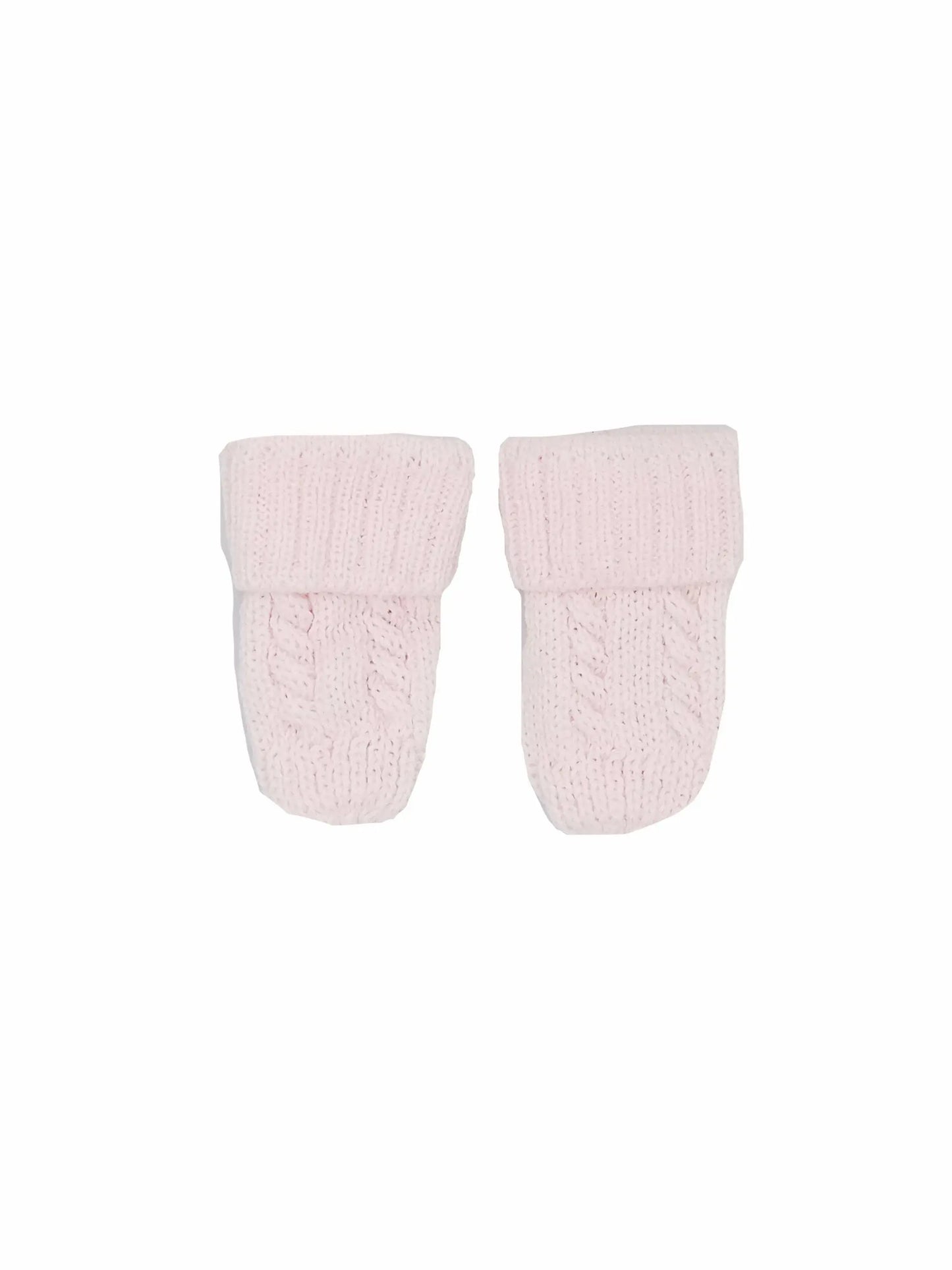 Tiny Baby Knitted Mittens, Pink Mittens Soft Touch