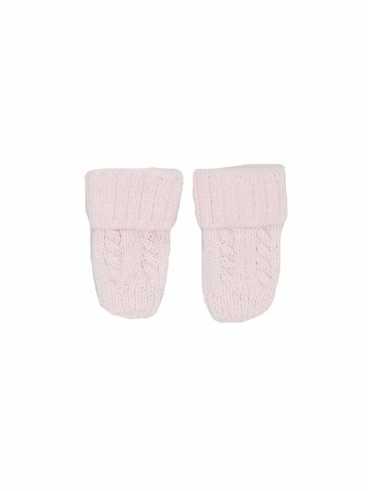Tiny Baby Knitted Mittens, Pink Mittens Soft Touch