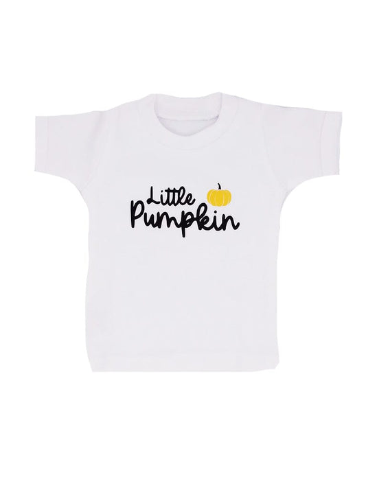White "Little Pumpkin" Halloween wrapover top for premature babies by Tiny & Small