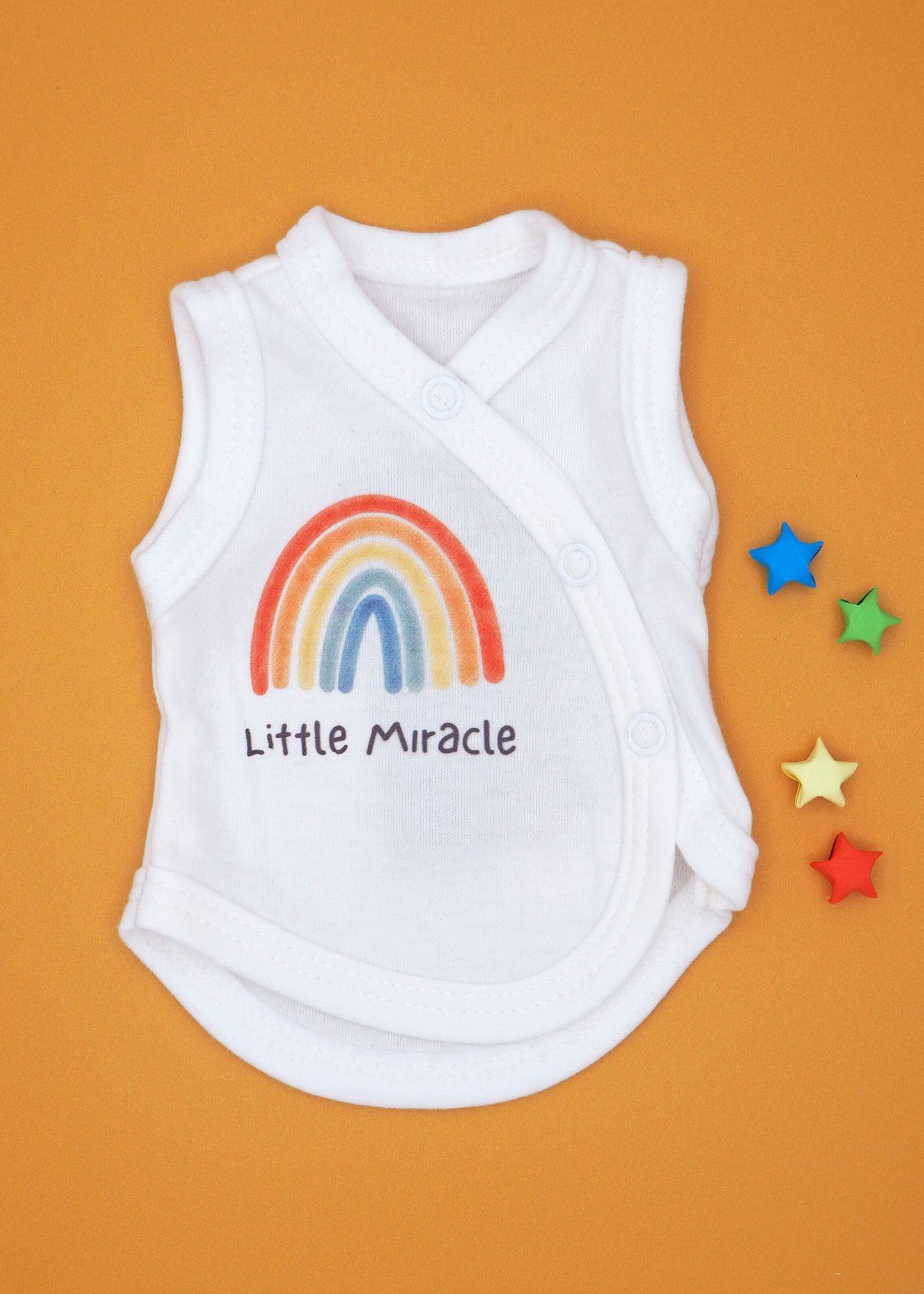 Little Miracle, Incubator Vest, Cream, 100% Cotton Bodysuit / Vest Tiny & Small