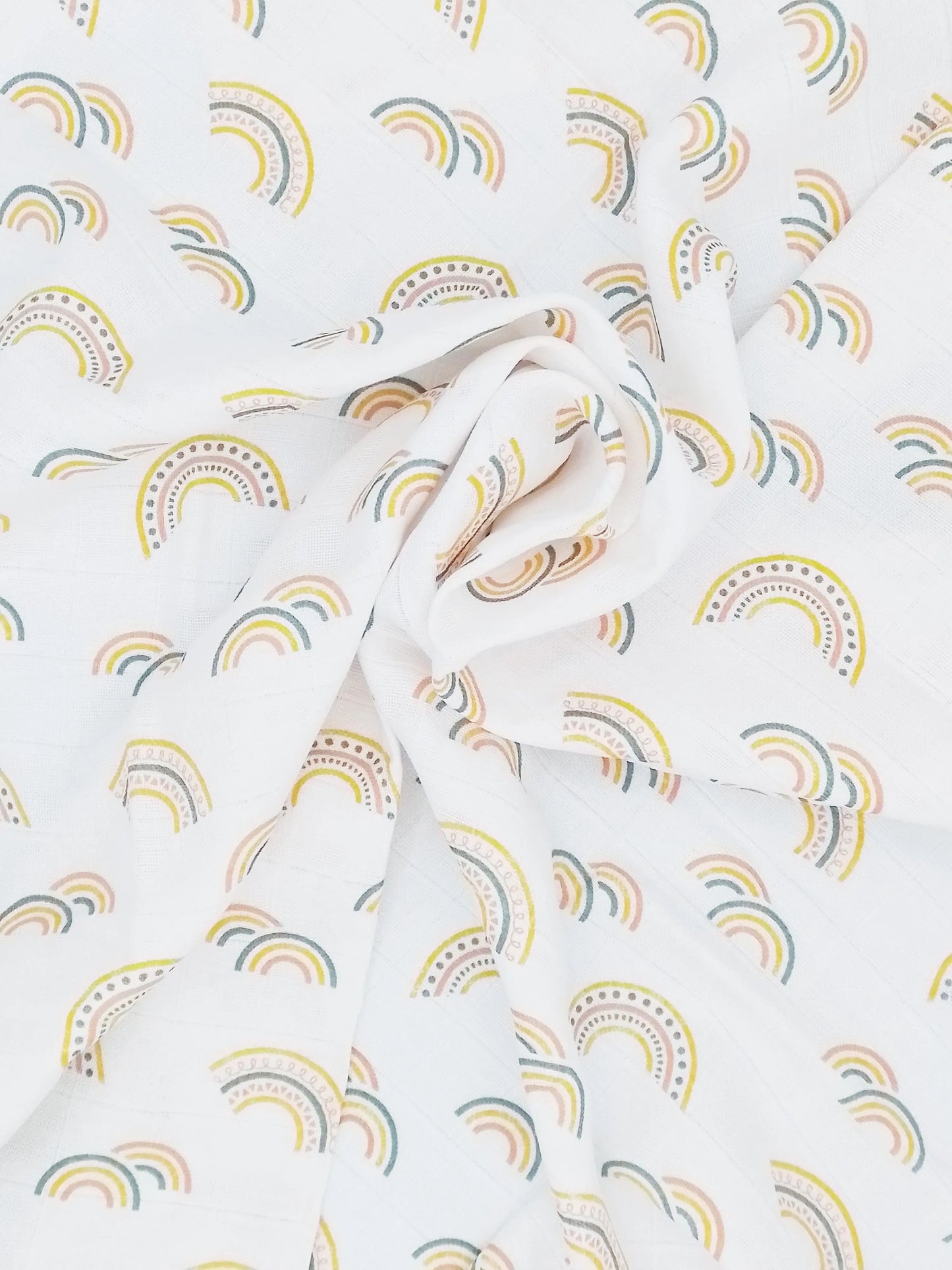 100% Pure Cotton Muslin - 70cm x 70cm - Rainbows Muslin Muslinz