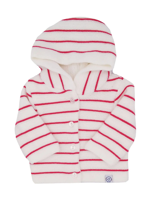 Rose Red Breton stripe Jacket Cardigan / Jacket La Manufacture de Layette