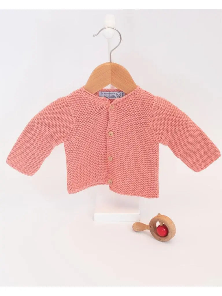 Knitted Rosebud Cardigan Cardigan / Jacket La Manufacture de Layette