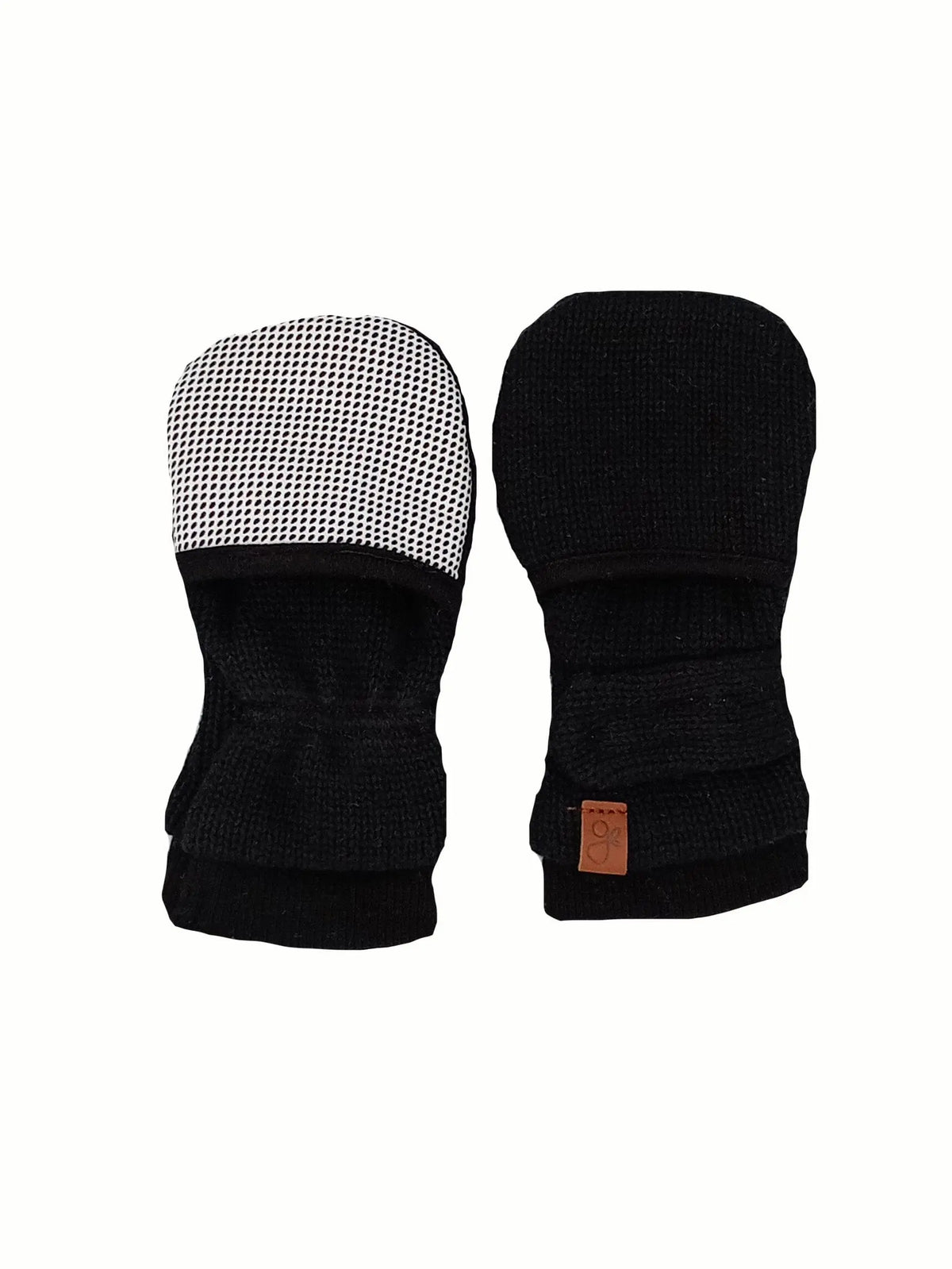 Knitted Stay-On Scratch Mittens, Shadow Scratch Mitts Goumikids