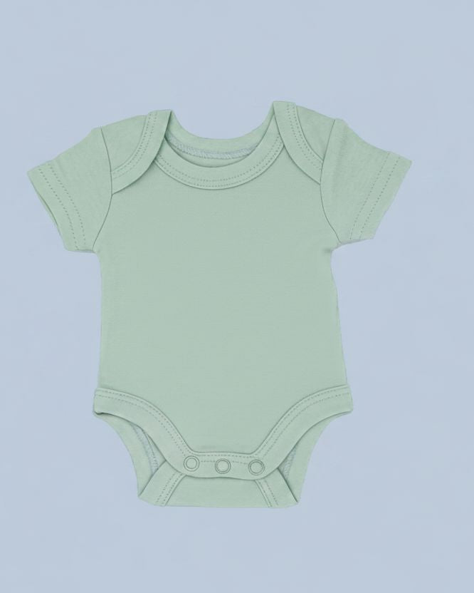 Turtle Motif White Bodysuit & Plain Sage Bodysuit Set Bodysuit / Vest Little Dreamer