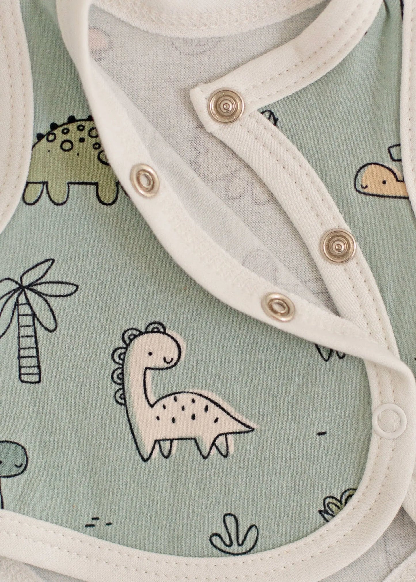 2 piece wrap top & trouser set, Dino Buddies, Teal Top & Trousers Tiny & Small