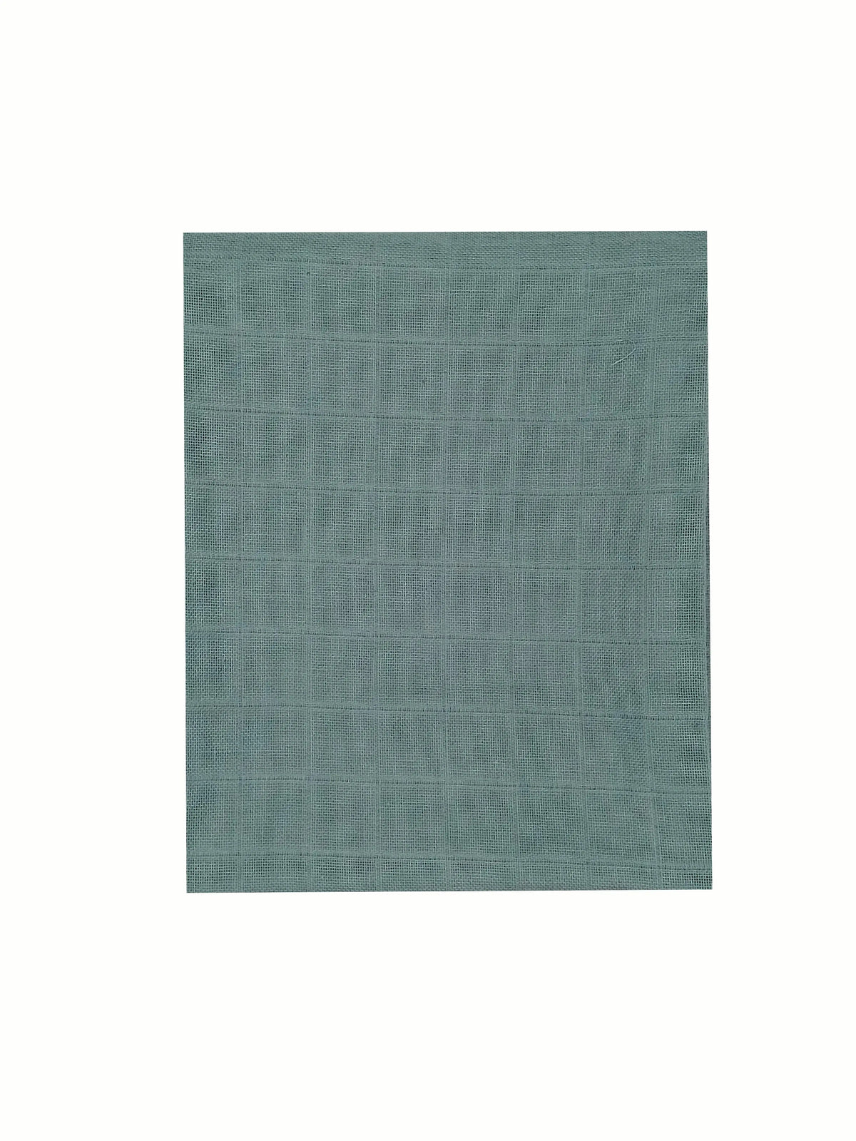 Teal cotton muslin square by Muslinz, folded