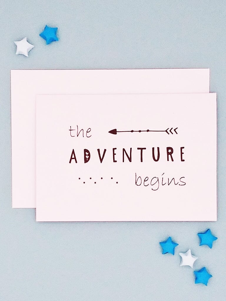 The Adventure Begins - New Baby Card - New baby card - Little Mouse Baby Clothing & Gifts