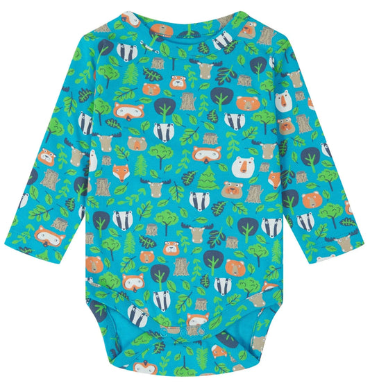 Piccalilly Short Sleeve Baby Bodysuits (Pack Of 2) - Tree Tops Bodysuit / Vest Piccalilly