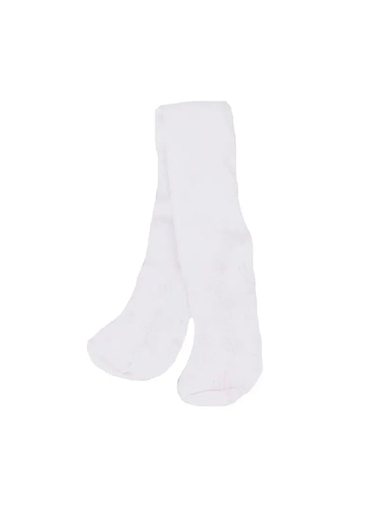 White with Pink Dots Tiny Baby Tights Tights Tiny Chick