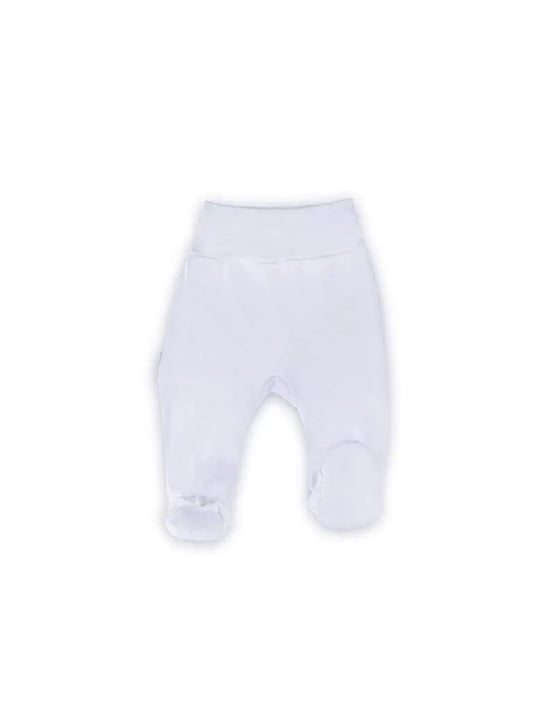 Early Baby Footed Trousers - White Trousers / Leggings EEVI