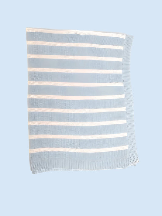 Ziggle Baby - Blue and White Stripes Blanket Blanket Ziggle Baby