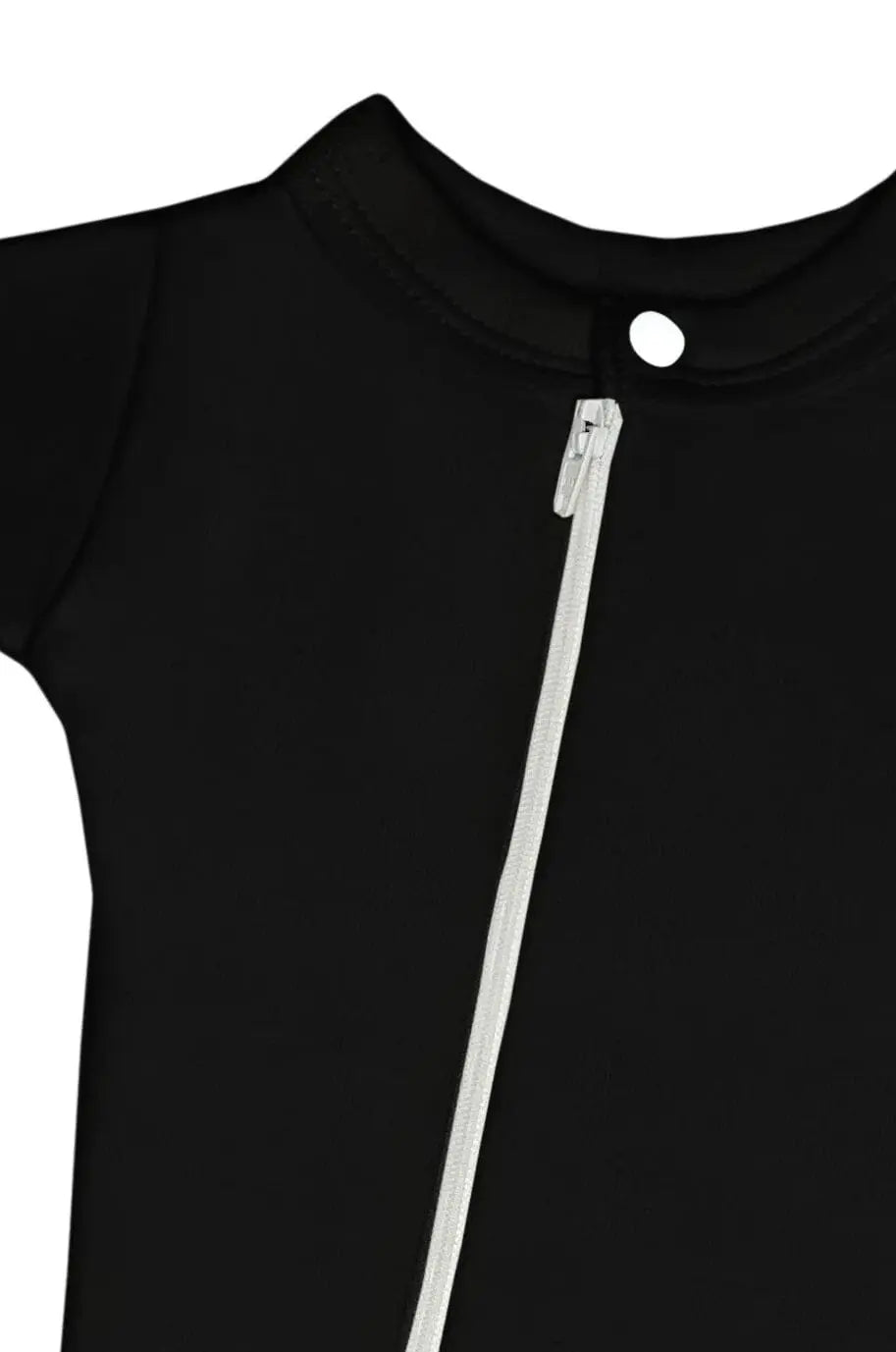 100% Cotton Footed Zip Up Sleepsuit - Black Sleepsuit / Babygrow Little Lumps