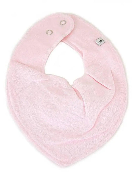 Organic Cotton Scarf Bib - Baby Pink Dribble Bib Pippi