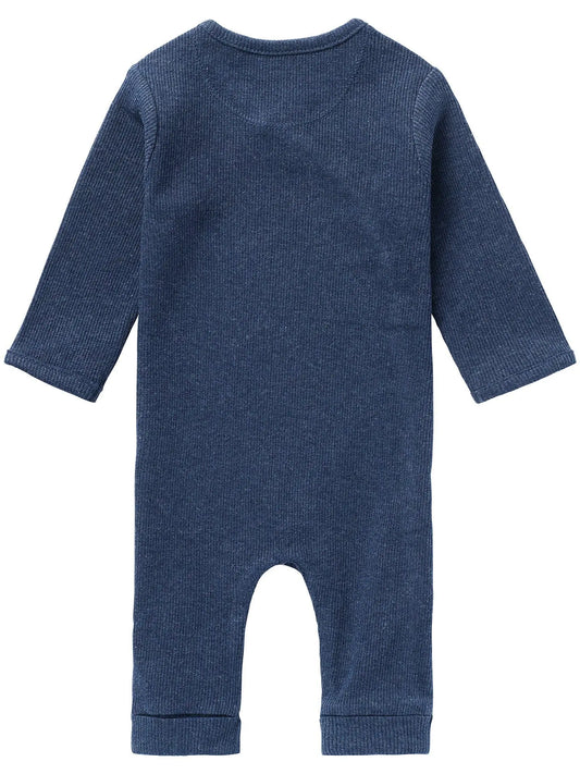 Premium Organic Ribbed Navy Sleepsuit Sleepsuit / Babygrow Noppies