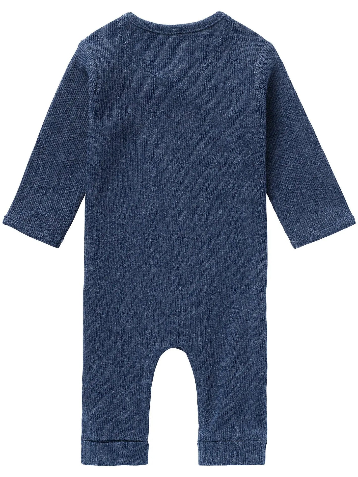 Premium Organic Ribbed Navy Sleepsuit Sleepsuit / Babygrow Noppies