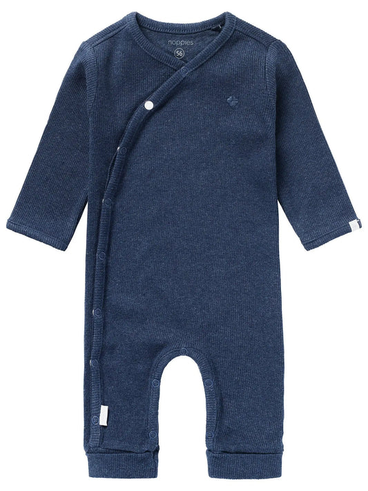 Premium Organic Ribbed Navy Sleepsuit Sleepsuit / Babygrow Noppies