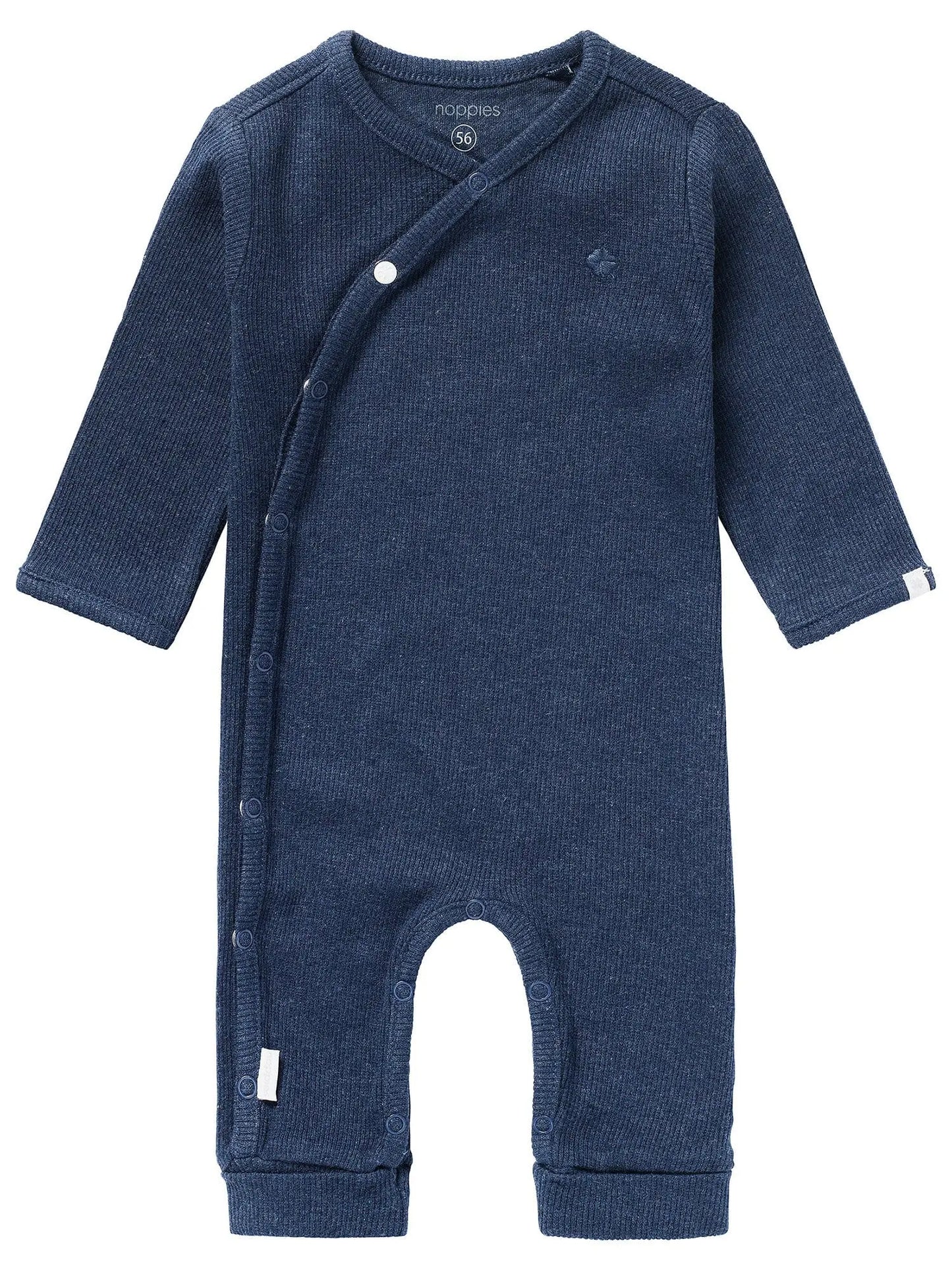 Premium Organic Ribbed Navy Sleepsuit Sleepsuit / Babygrow Noppies