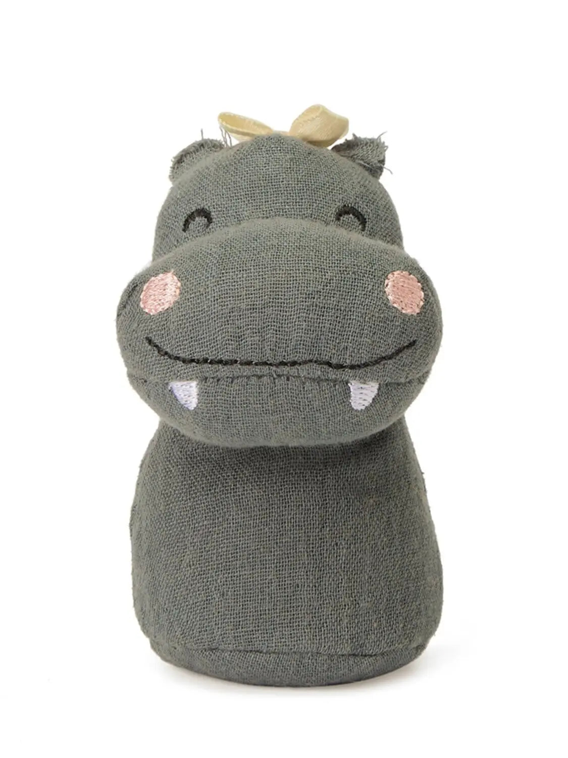 Grey Hippo Rattle By Picca Loulou Rattle Picca Loulou