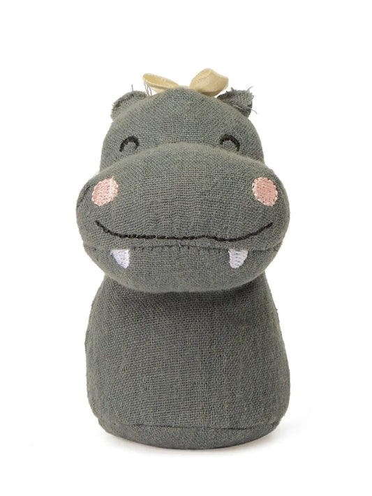 Grey Hippo Rattle By Picca Loulou Rattle Picca Loulou