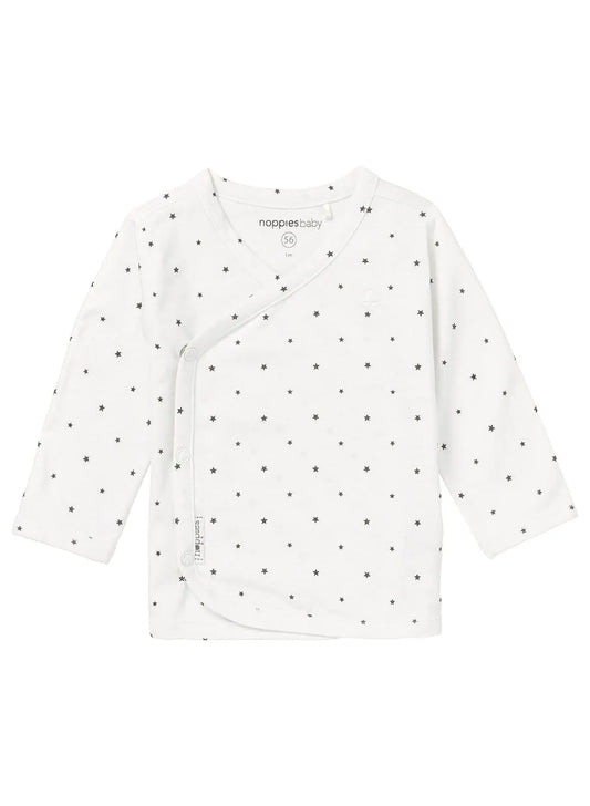 White Star Print Wrap Top, Organic Cotton Top / T-shirt Noppies