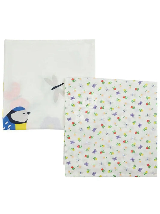 Organic Cotton Floral Bird Muslin 2 Pack by Frugi Muslin Frugi
