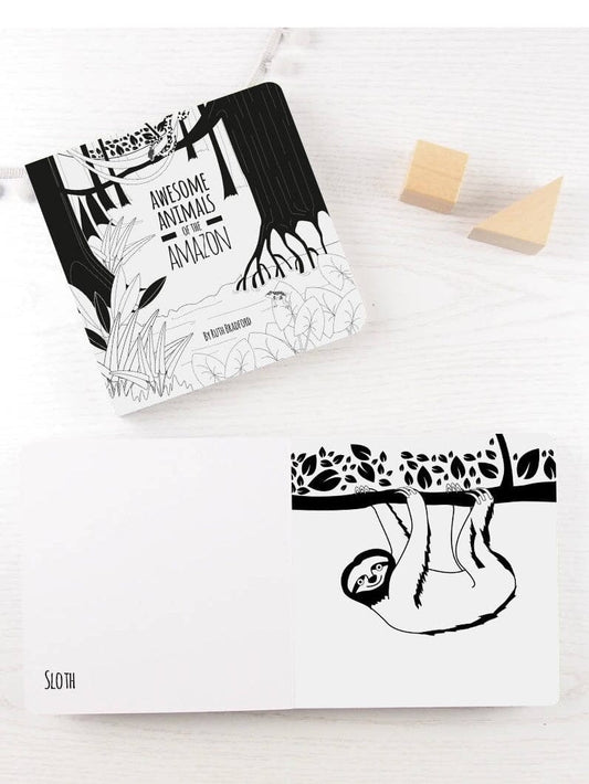 High Contrast Baby Book - Animals Of The Amazon Book The Little Black & White Book Project