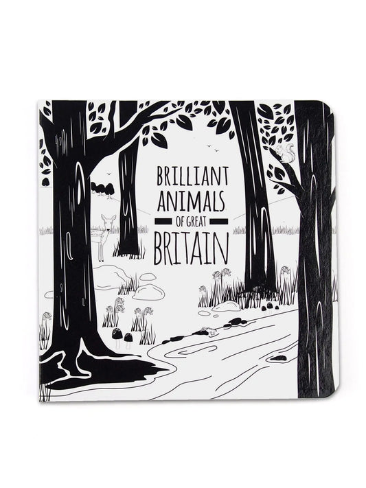 High Contrast Baby Book - British Animals Book The Little Black & White Book Project