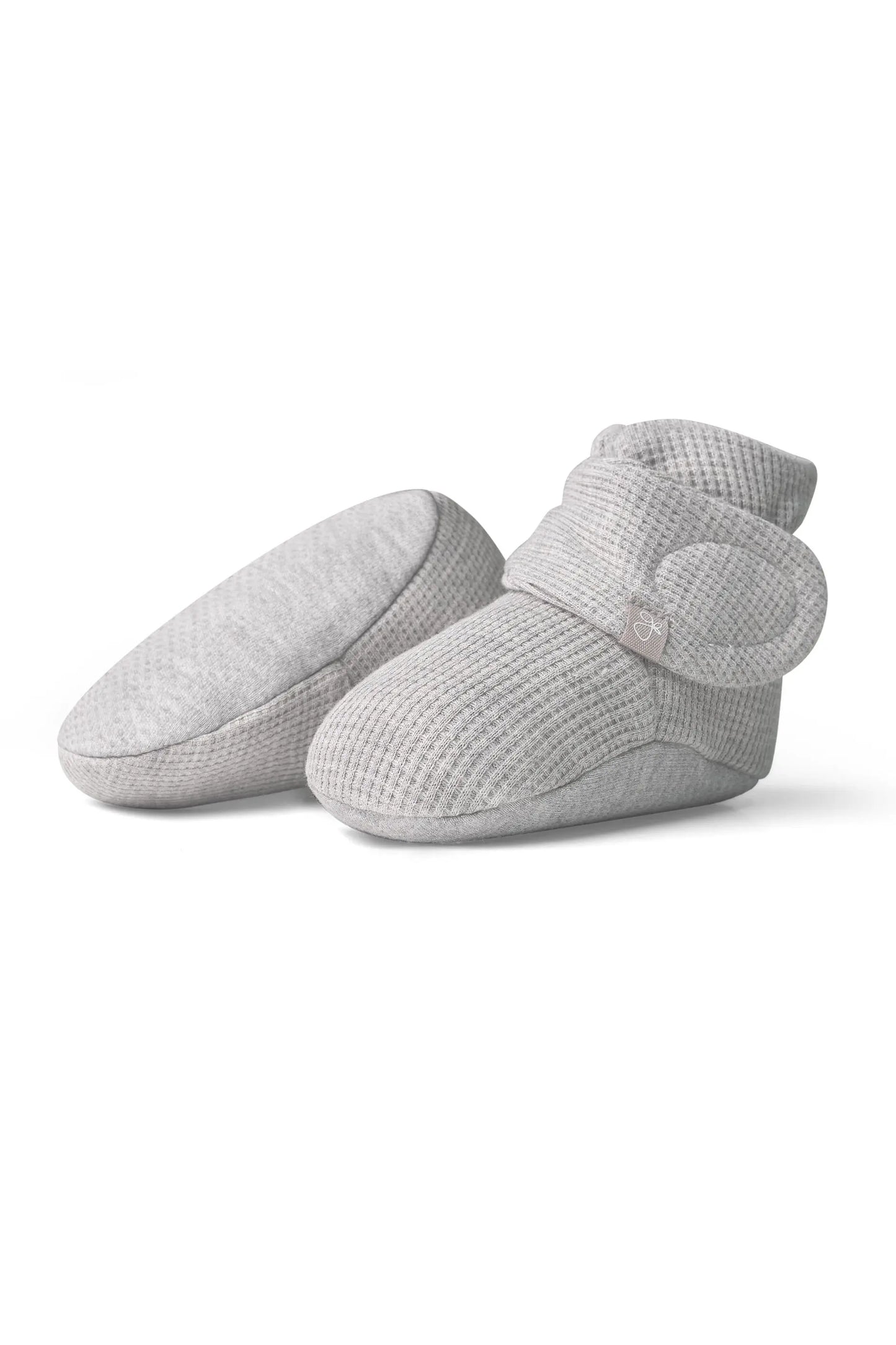 Stay-on Baby Boots, Waffle Knit, Thunderstorm Booties Goumikids 0-3 Months