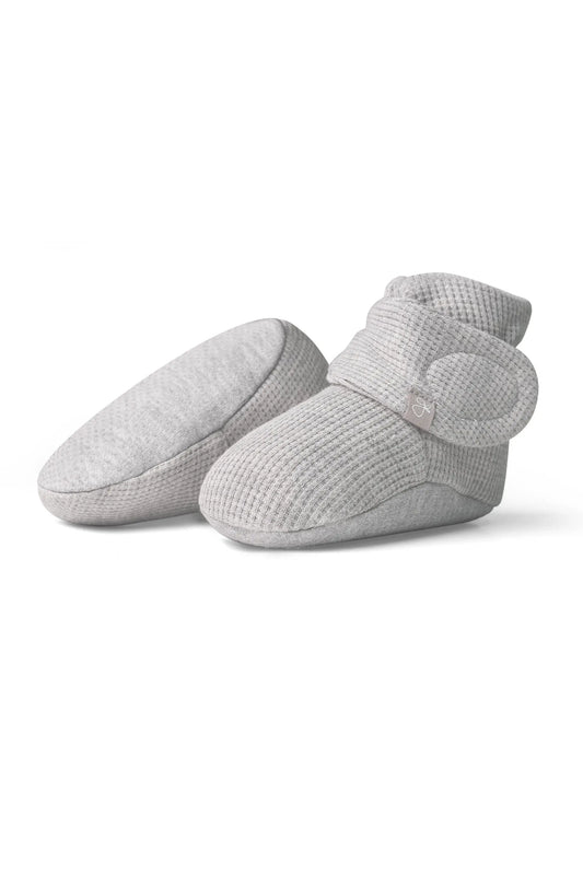 Stay-on Baby Boots, Waffle Knit, Thunderstorm Booties Goumikids 0-3 Months
