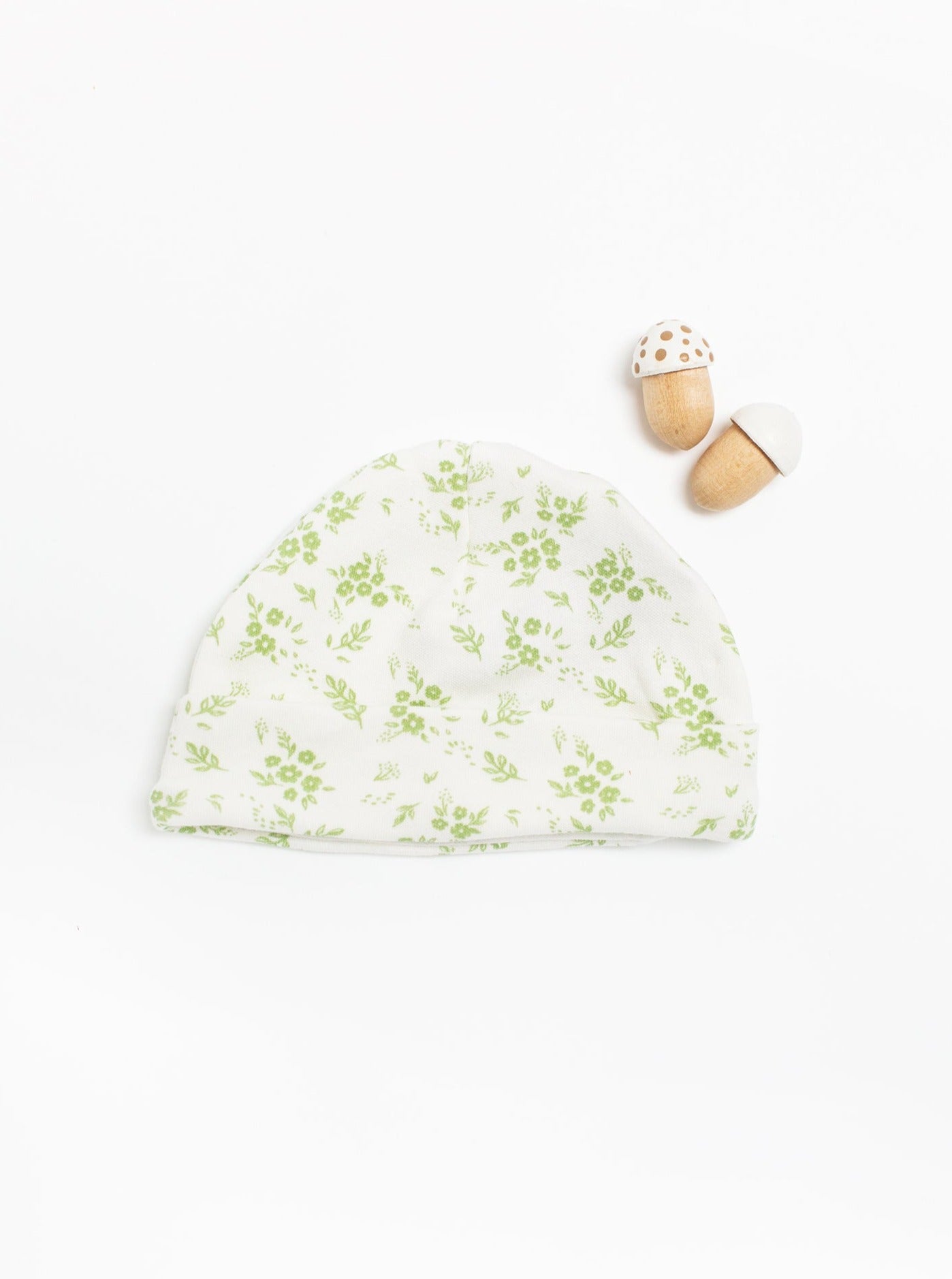 Preemie Hat, Apple Floral, Premium 100% Organic Cotton - Hat - Tiny & Small