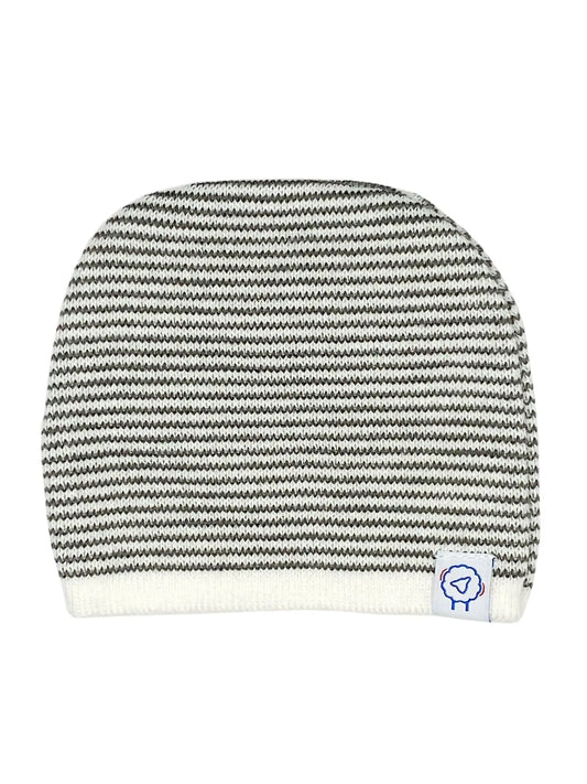 Knitted Hat - Black & White Stripe Hat La Manufacture de Layette