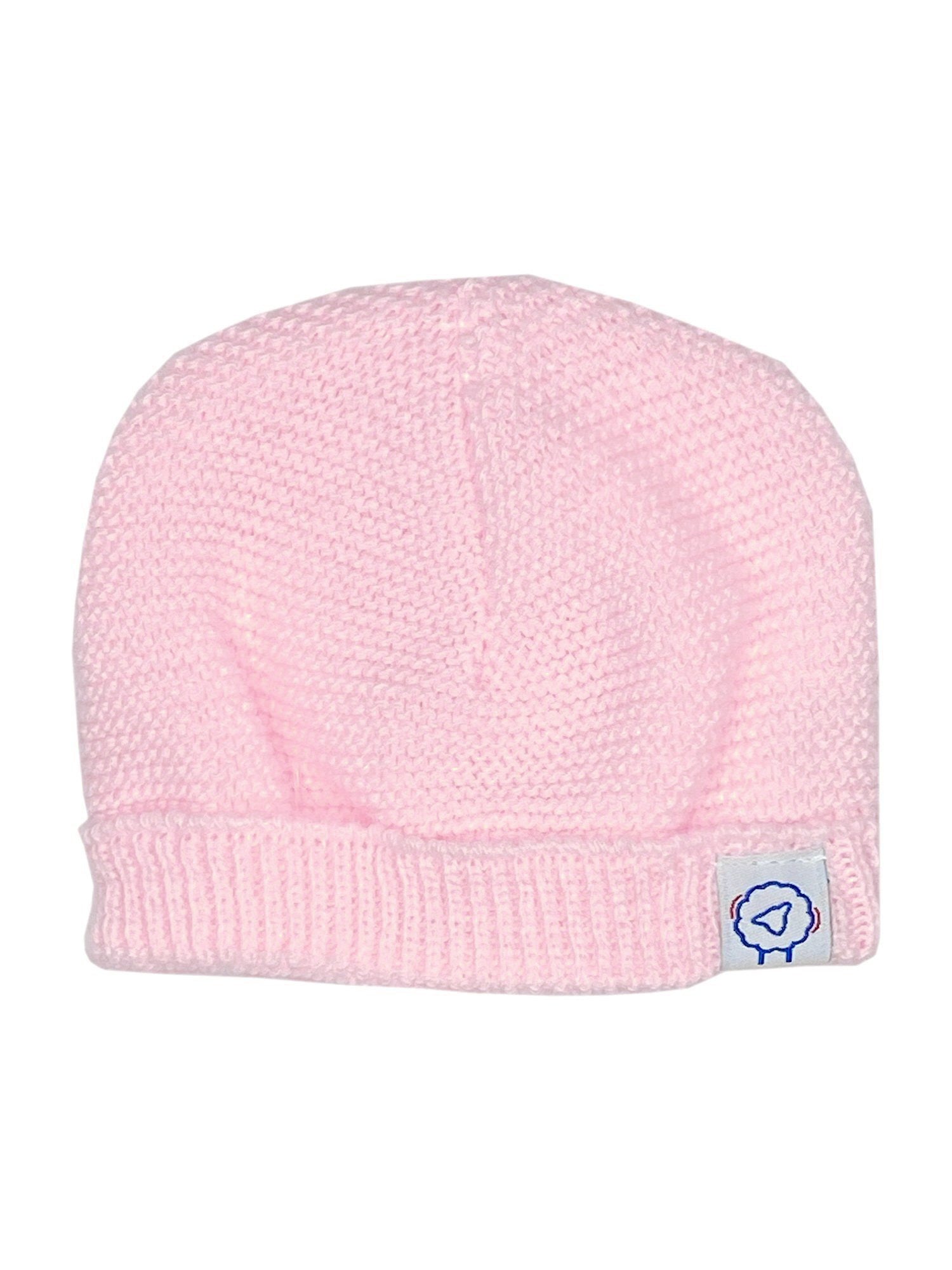 Tiny Baby Knitted Hat, Pink - Hat - La Manufacture de Layette