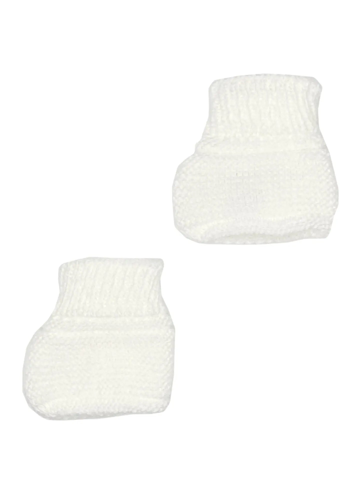 White Knitted Booties Booties La Manufacture de Layette