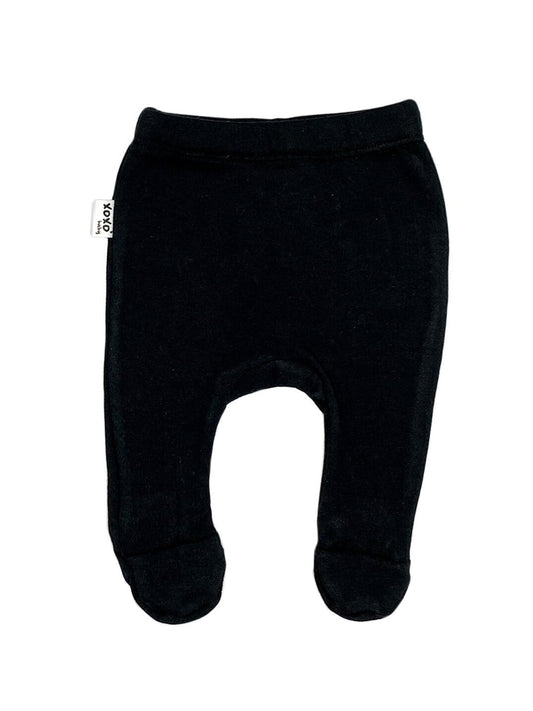 100% Cotton Footed Leggings - Black (4lb-6lb) Trousers / Leggings xoxobaby