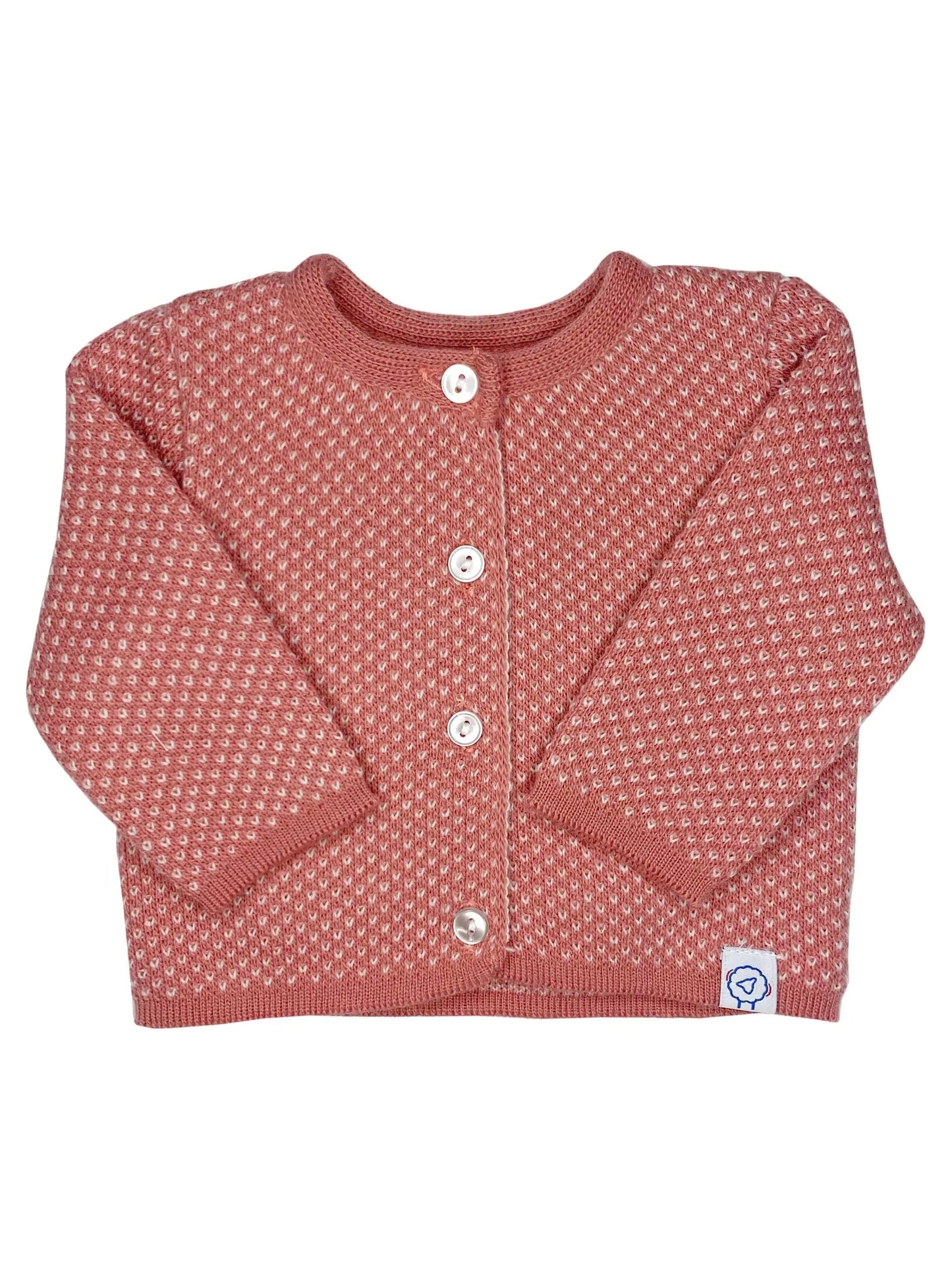 Knitted Pink with flecks Soft Cardigan Cardigan / Jacket La Manufacture de Layette
