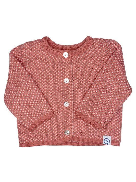 Knitted Pink with flecks Soft Cardigan Cardigan / Jacket La Manufacture de Layette