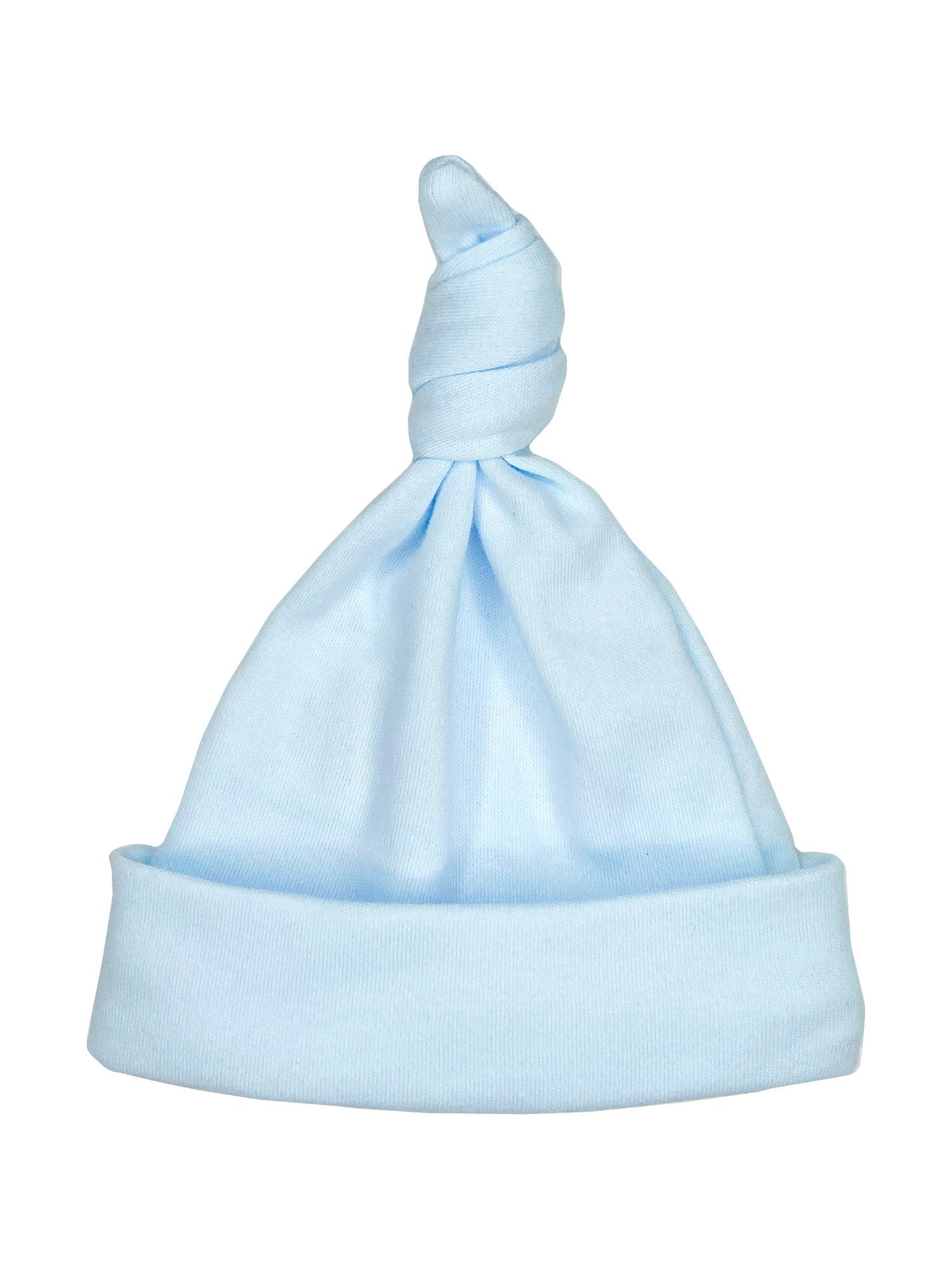 Premature Baby Hat Light Blue Knotted